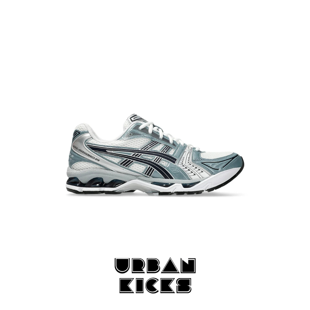 ASICS Gel-Kayano 14 in White/Fjord Grey