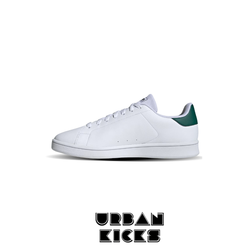 Adidas Court Shoes in Cloud White / Cloud White / Collegiate Green