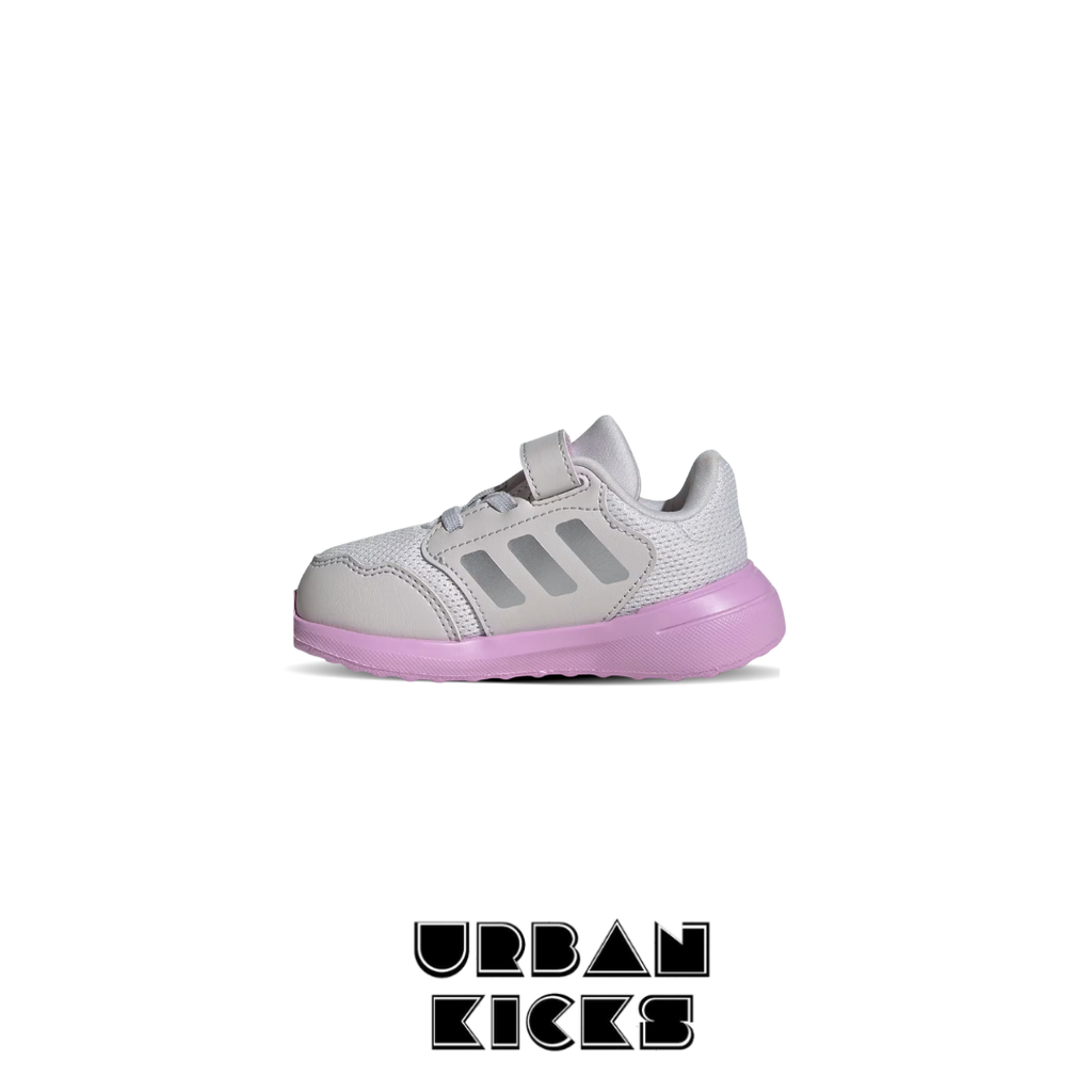 Adidas Tensaur 3.0 in Dash Grey, Silver Metallic, and Bliss Lilac