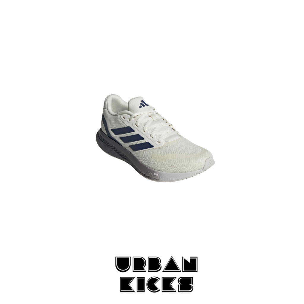 adidas Runfalcon 5 Road Running Shoes in Off White, Dark Blue, and Dash Grey