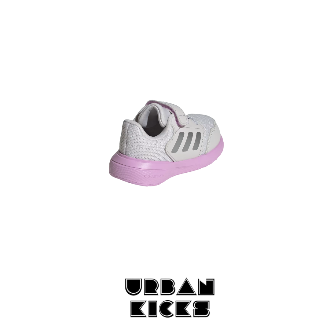 Adidas Tensaur 3.0 in Dash Grey, Silver Metallic, and Bliss Lilac