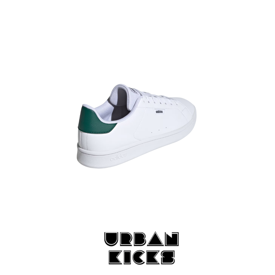 Adidas Court Shoes in Cloud White / Cloud White / Collegiate Green