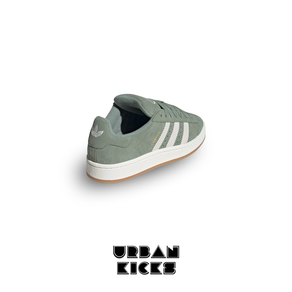 Campus 00s Shoes in Silver Green, Off White, and Gum