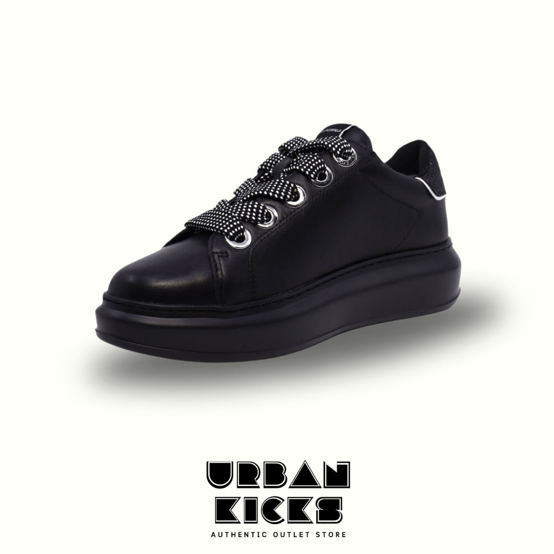 Karl Lagerfeld Kapri Karl NFT Black Leather Sneakers – Women's