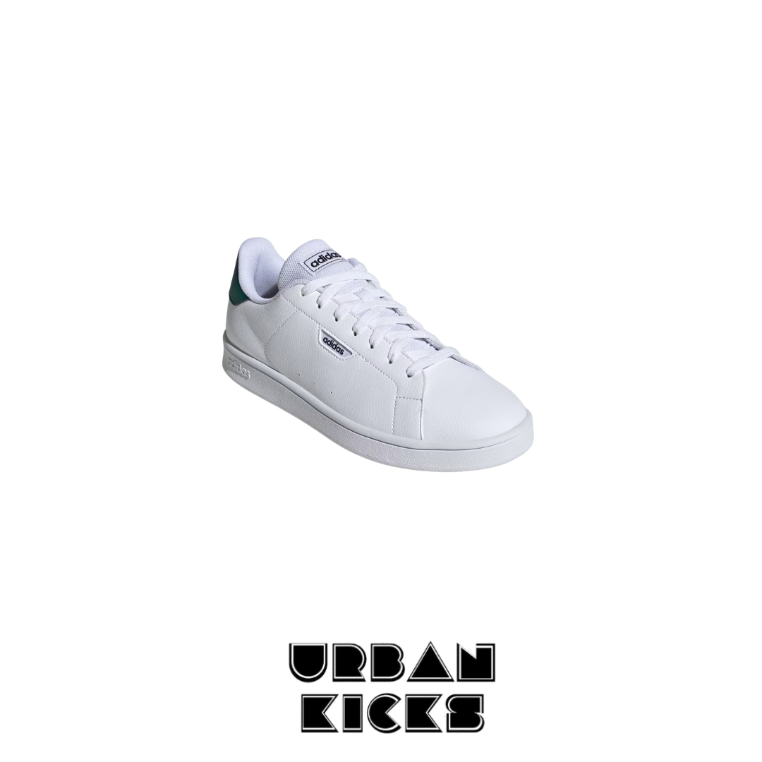 Adidas Court Shoes in Cloud White / Cloud White / Collegiate Green