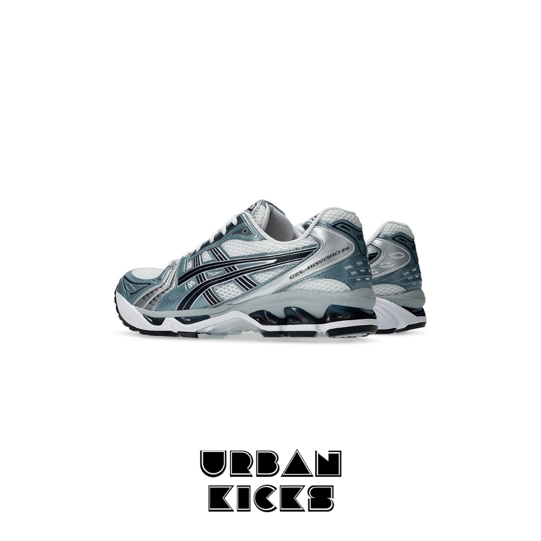 ASICS Gel-Kayano 14 in White/Fjord Grey